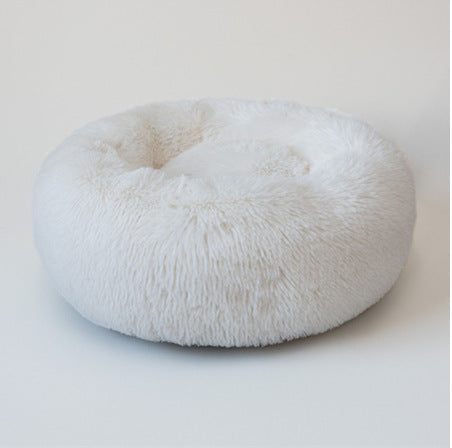 Round Fluffy Dog Bed