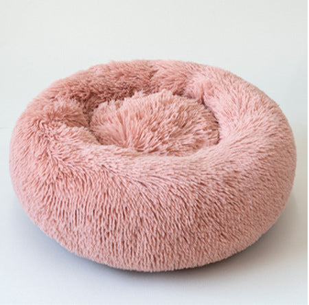 Round Fluffy Dog Bed