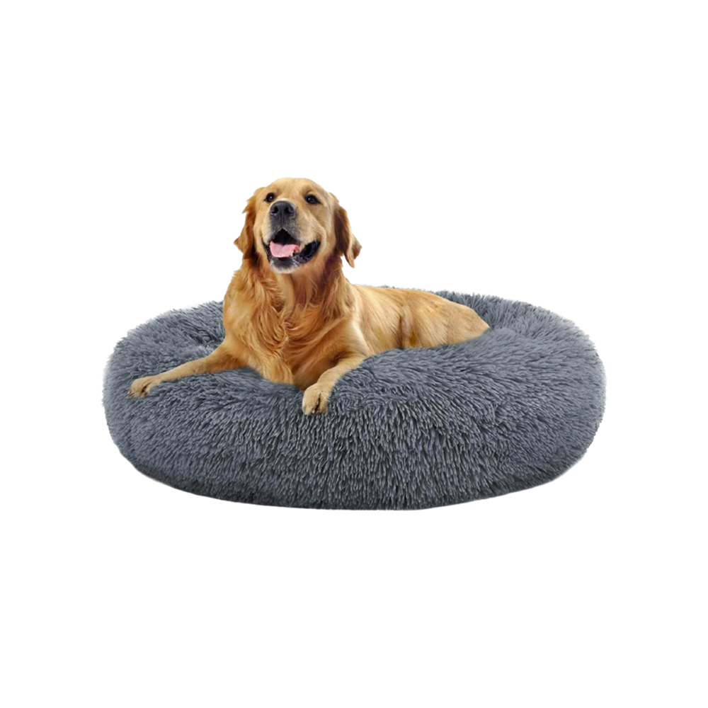 Round Fluffy Dog Bed