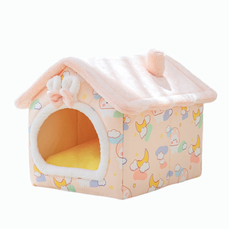 Foldable Dog House Kennel Bed