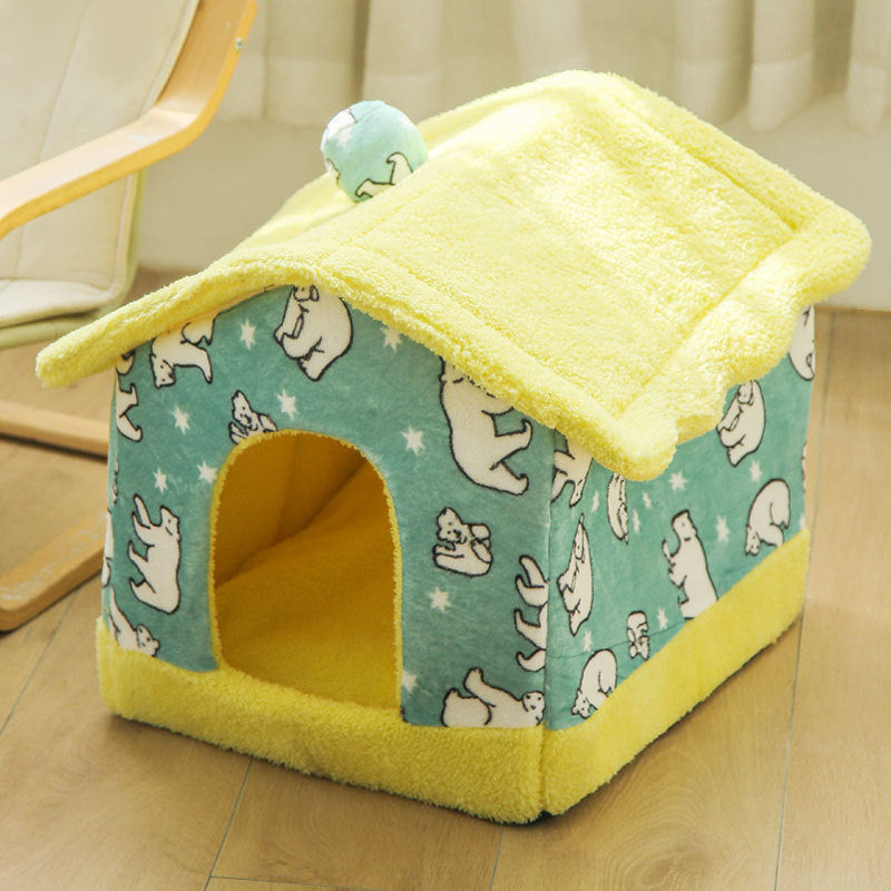 Foldable Dog House Kennel Bed